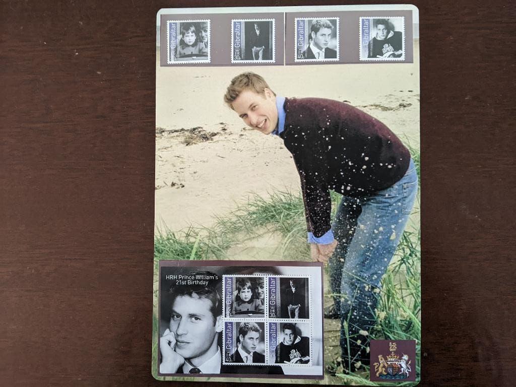 GIBRALTAR 2003; KAART (A4) 21 VERJAARDAG PRINCE WILLIAM LEES, Verzenden, Nieuw, Buitenland, Postzegel(s) of Munt(en)