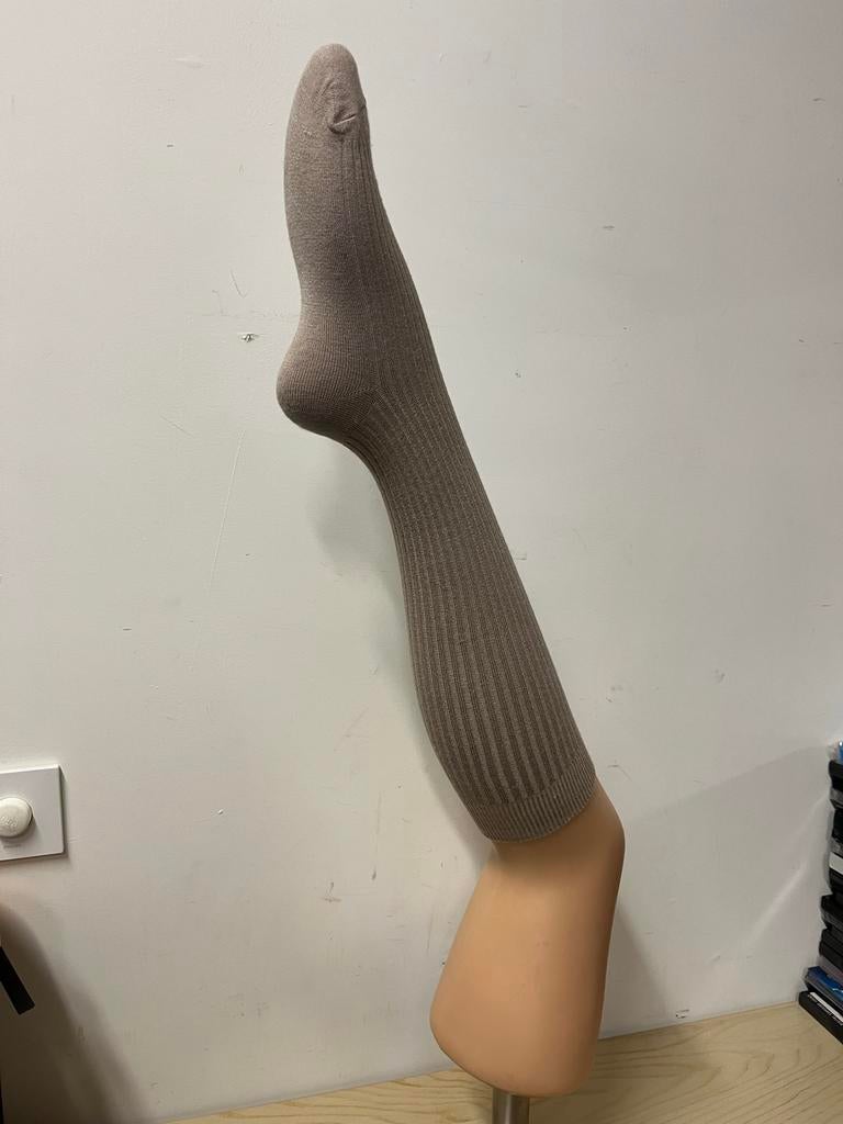 Dunne Alpacawol Ribbel Sokken/Kniekousen 35/38 of 39/42, Kleding | Dames, Sokken en Kniesokken, Beige, Maat 35 t/m 38, Nieuw