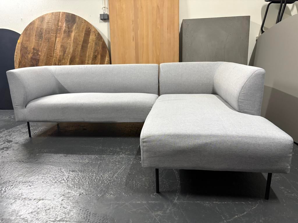 Grijze Hoekbank, Ophalen of Verzenden, Zo goed als nieuw, 150 cm of meer, Vierpersoons of meer