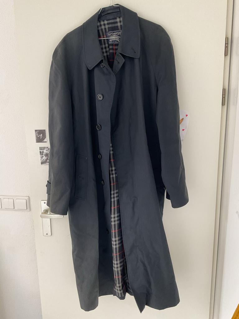 Vintage Burberry jas - Klassieke trenchcoat, Ophalen of Verzenden, Gedragen, Overige maten, Zwart