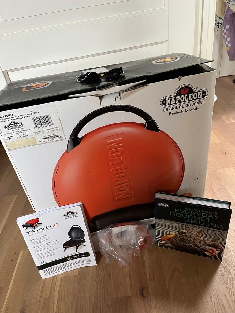 Nieuwe Napoleon TravelQ TQ3225PO Gasbarbecue Oranje, Ophalen, Nieuw, Met accessoires