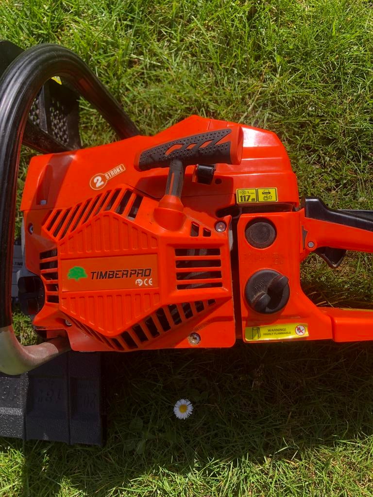 Kettingzaag Timberpro 3,5HP benzine, Tuin en Terras, Ophalen of Verzenden, Zo goed als nieuw