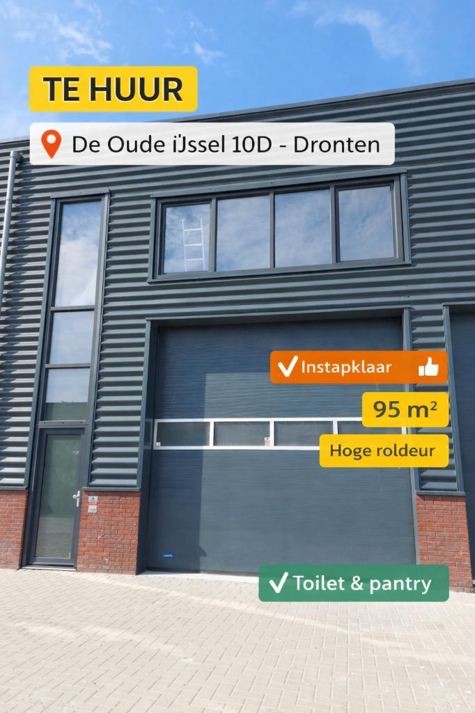 Moderne bedrijfsruimte te huur in Dronten (95 m²), Zakelijke goederen, Bedrijfs Onroerend goed, Huur, Bedrijfsruimte