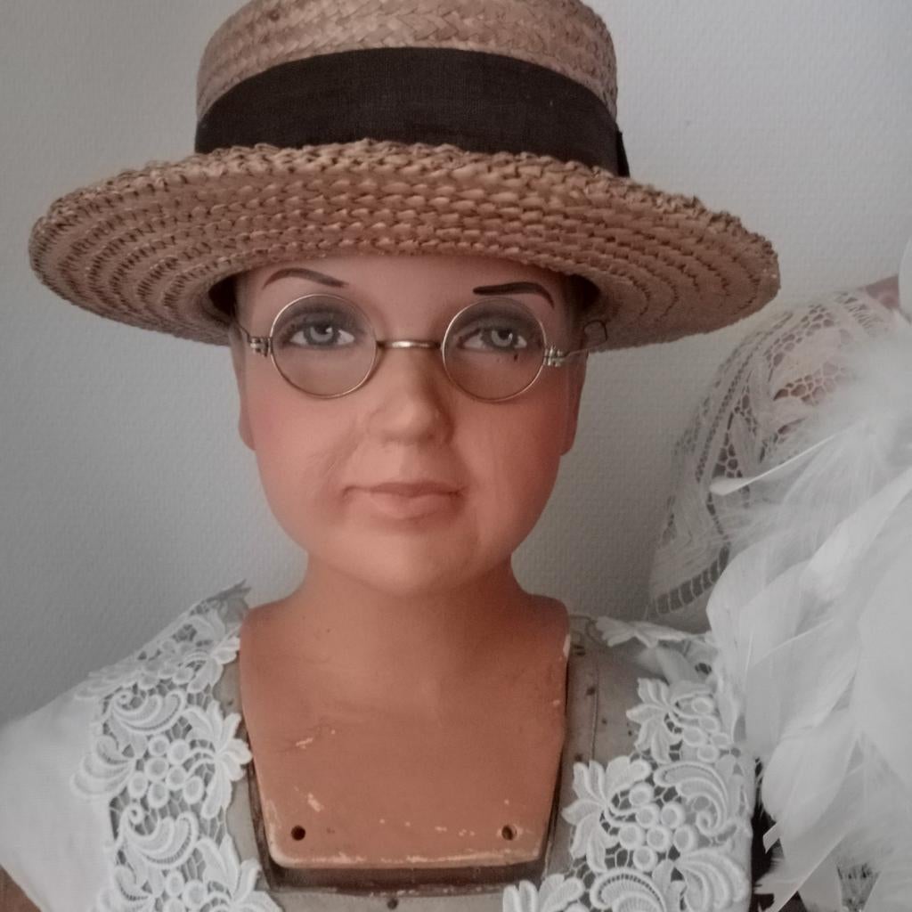 Antiek etalage hoofd, Ophalen of Verzenden