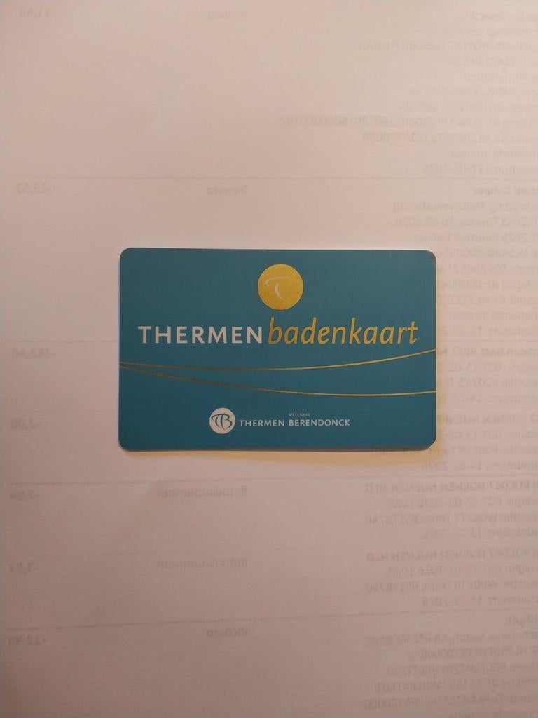 Sauna Avondbadenkaart thermen berendonck, Ophalen of Verzenden, Nieuw, Toebehoren