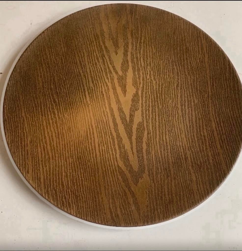 Houten kunststof onderbord voor deco kerst. D 33 cm., Ophalen of Verzenden, Gebruikt