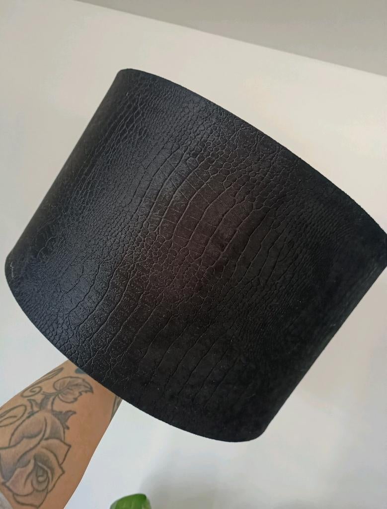 Lampenkap croco velvet, Ophalen, Zo goed als nieuw, Rond, Metaal