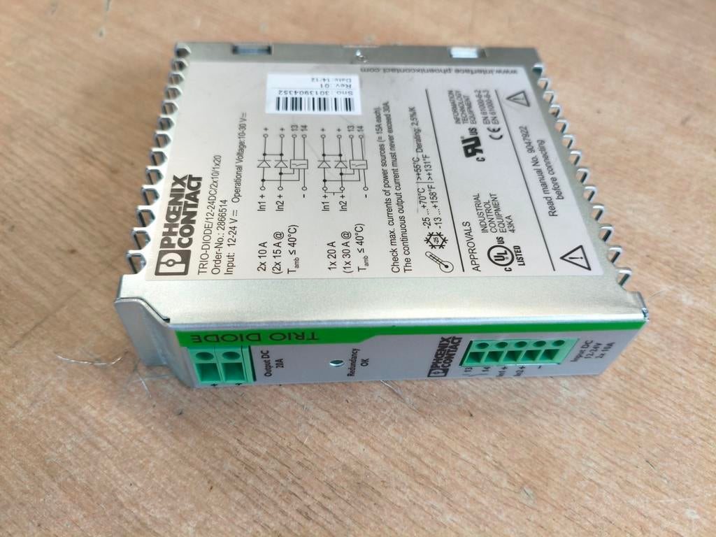 Phoenix Contact TRIO-DIODE/12-24DC/2X10/1X20, Hobby en Vrije tijd, Elektronica-componenten, Ophalen of Verzenden