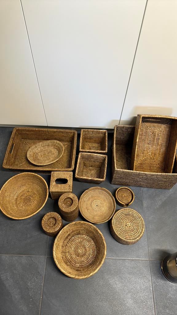 Birma rieten collectie, Ophalen of Verzenden, Zo goed als nieuw, Rond, Riet