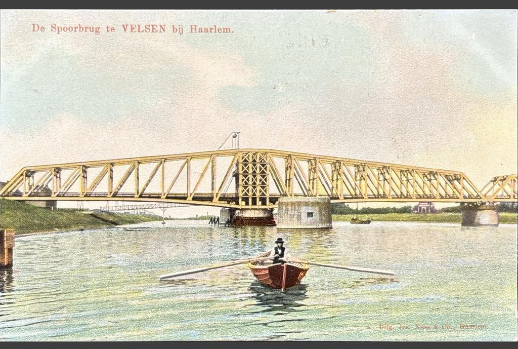 Velsen, spoorbrug Tulpkaart, Verzenden, 1920 tot 1940, Ongelopen, Noord-Holland