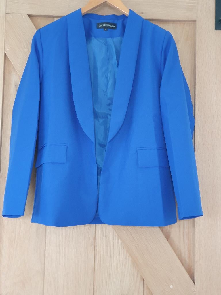 Mooi blauw colbertjasje – maat M, Kleding | Dames, Jasjes, Kostuums en Pakken, Maat 38/40 (M), Blauw, Nieuw, Ophalen of Verzenden