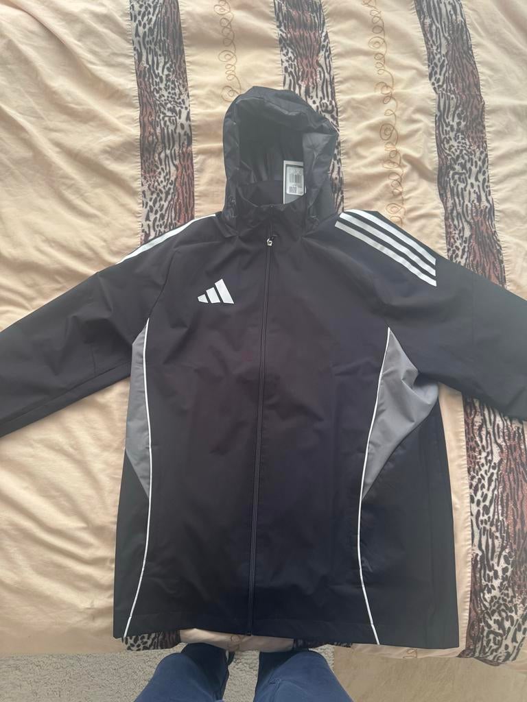 Adidas Tiro 25 Competition All Weather Jacket Zwart, Ophalen of Verzenden, Nieuw, Maat 48/50 (M), Zwart