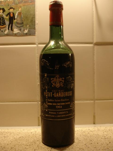 Château Petit-Garderose 1964, Sables Saint-Émilion, Frankrijk, Ophalen of Verzenden, Zo goed als nieuw, Rode wijn