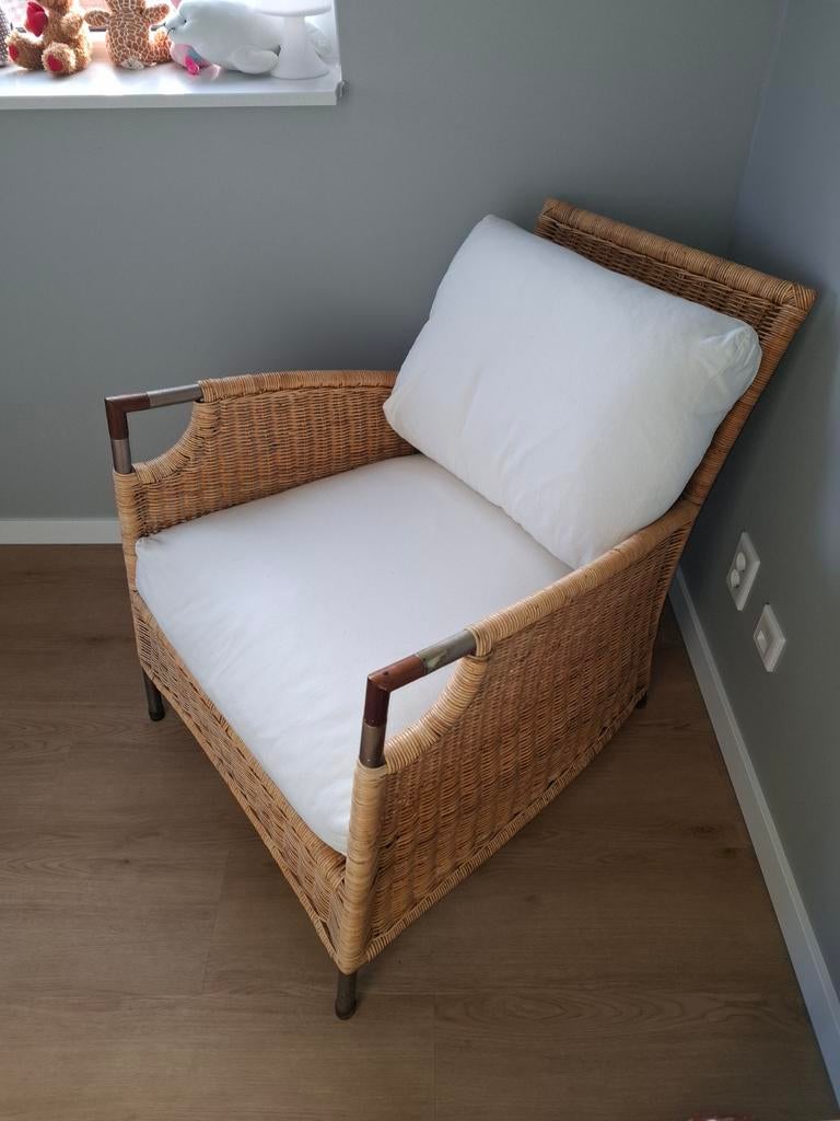 Rotan stoel, Ophalen, Gebruikt, Bruin, Riet of Rotan