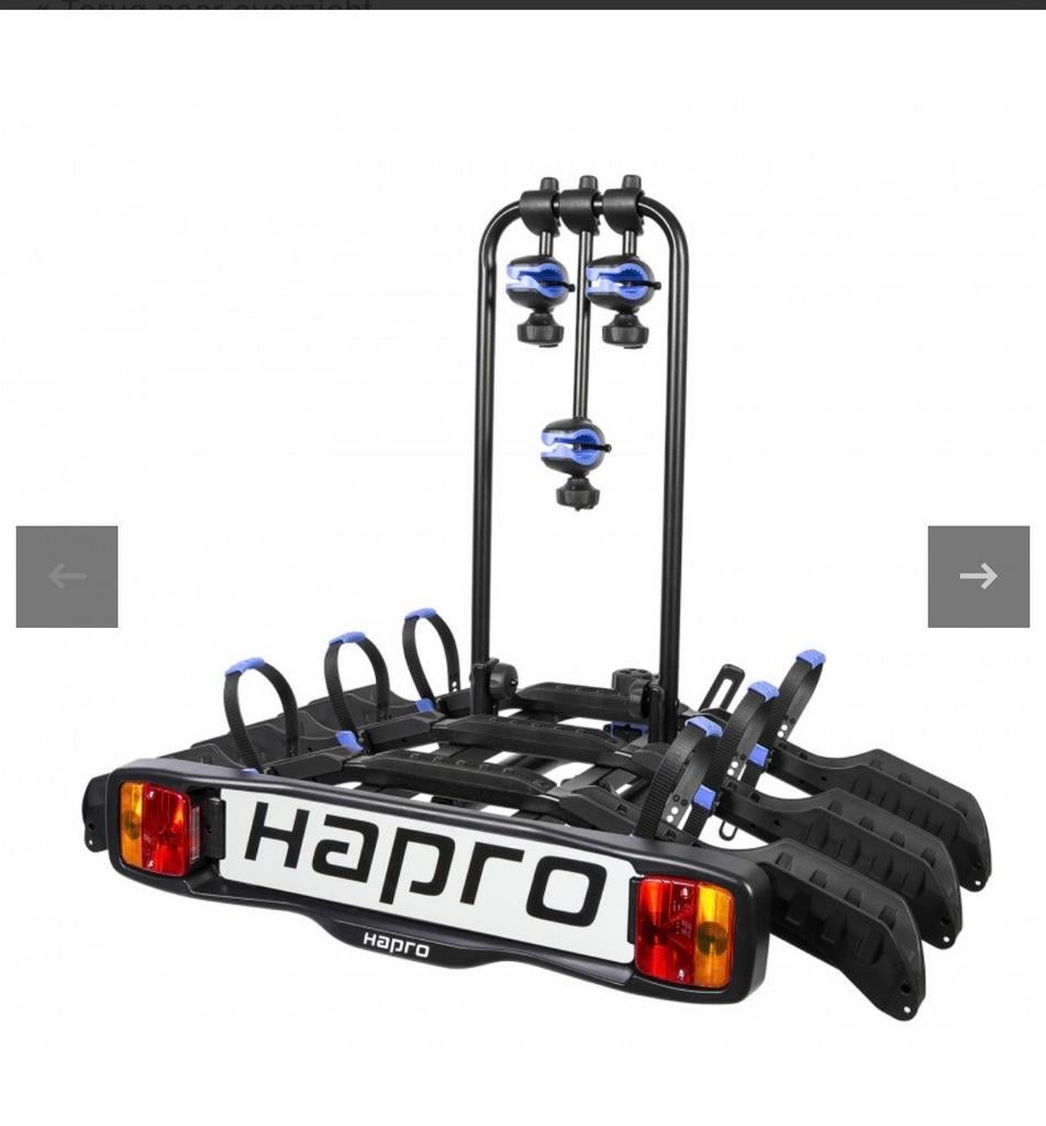 Hapro fietsendrager Te Leen, weekendje weg? Wielrennen, mtb, Ophalen, 3 fietsen of meer, Gebruikt, Trekhaakdrager