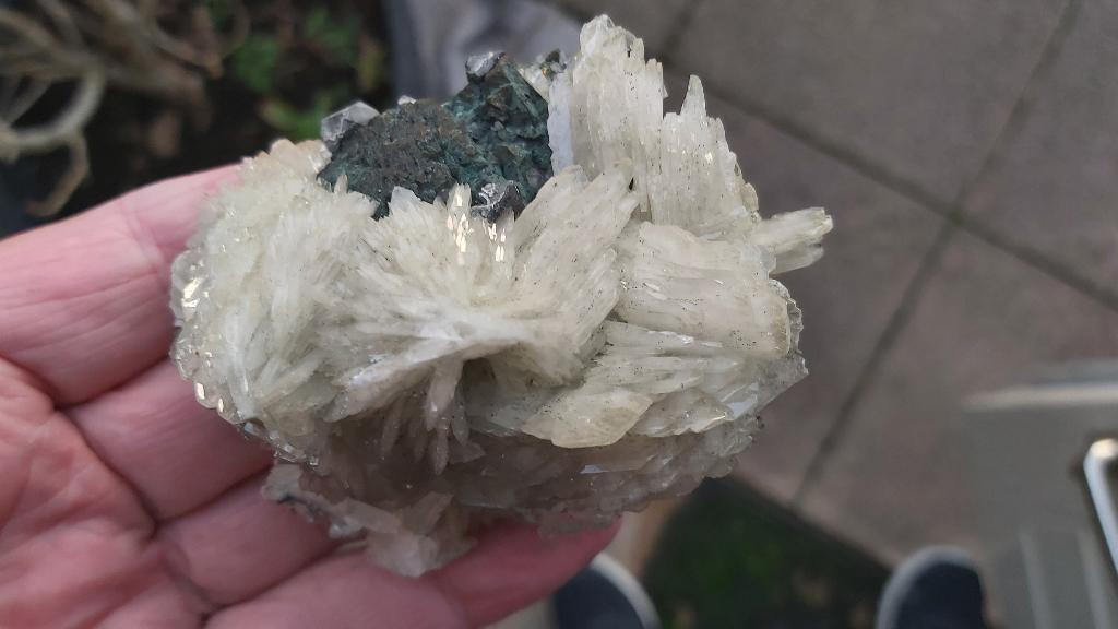 BH15 Blauwe Bariet Mine de Oumjerane Marokko #collectie, Ophalen of Verzenden, Mineraal