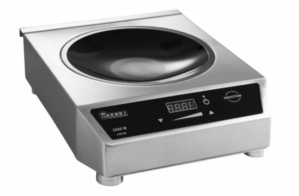 Hendi WOK 239766, Huis en Inrichting, Keuken | Potten en Pannen, Ophalen, Gebruikt, Inductieplaat, Rvs