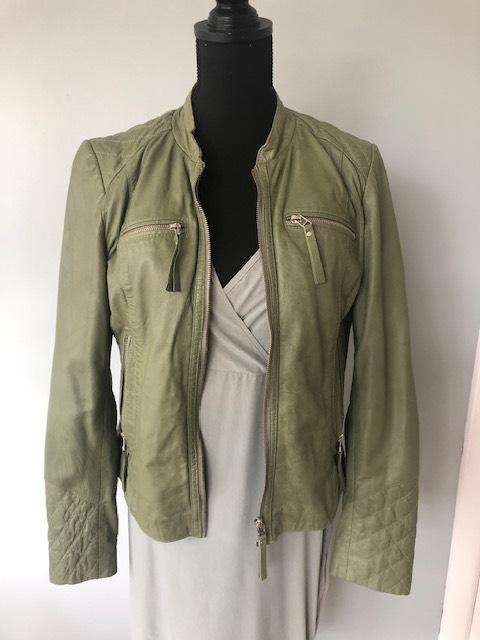 lindegroen leren Arma jackje maat 40., Maat 38/40 (M), Arma, Ophalen of Verzenden, Zo goed als nieuw