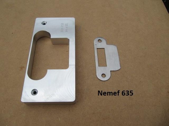 Aluminium freesmal sluitplaat loopslot Nemef 635, Doe-het-zelf en Verbouw, Ophalen of Verzenden, Nieuw
