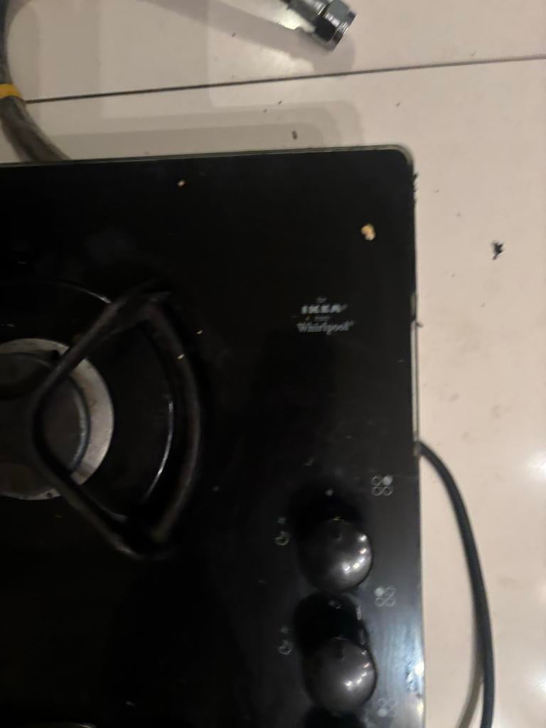 Whirlpool 4 pits gas kookplaat, Witgoed en Apparatuur, Kookplaten, Gebruikt, Inbouw, Gas, 4 kookzones