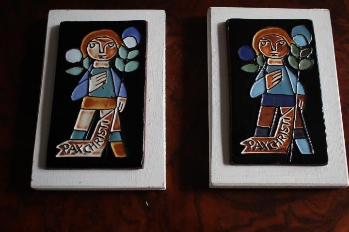 henk potters wandbord pax christe en bokaal, Ophalen