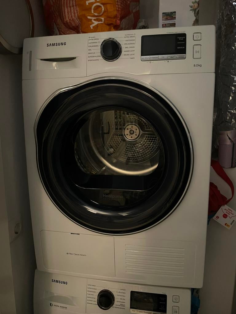 Samsung droger warmtepomp defect hc melding, Ophalen, 6 tot 8 kg, Zo goed als nieuw, 85 tot 90 cm
