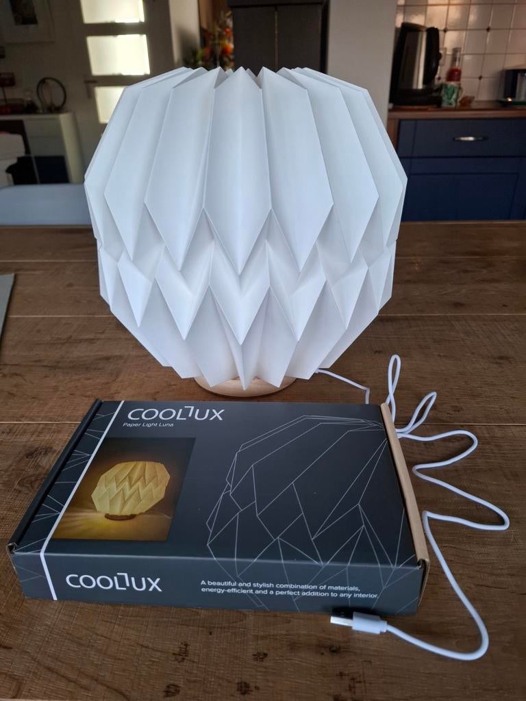 Coolux Luna Opvouwbare Papieren LED Lamp - Sfeervol Licht, Nieuw, Ophalen of Verzenden, Overige materialen, Minder dan 50 cm