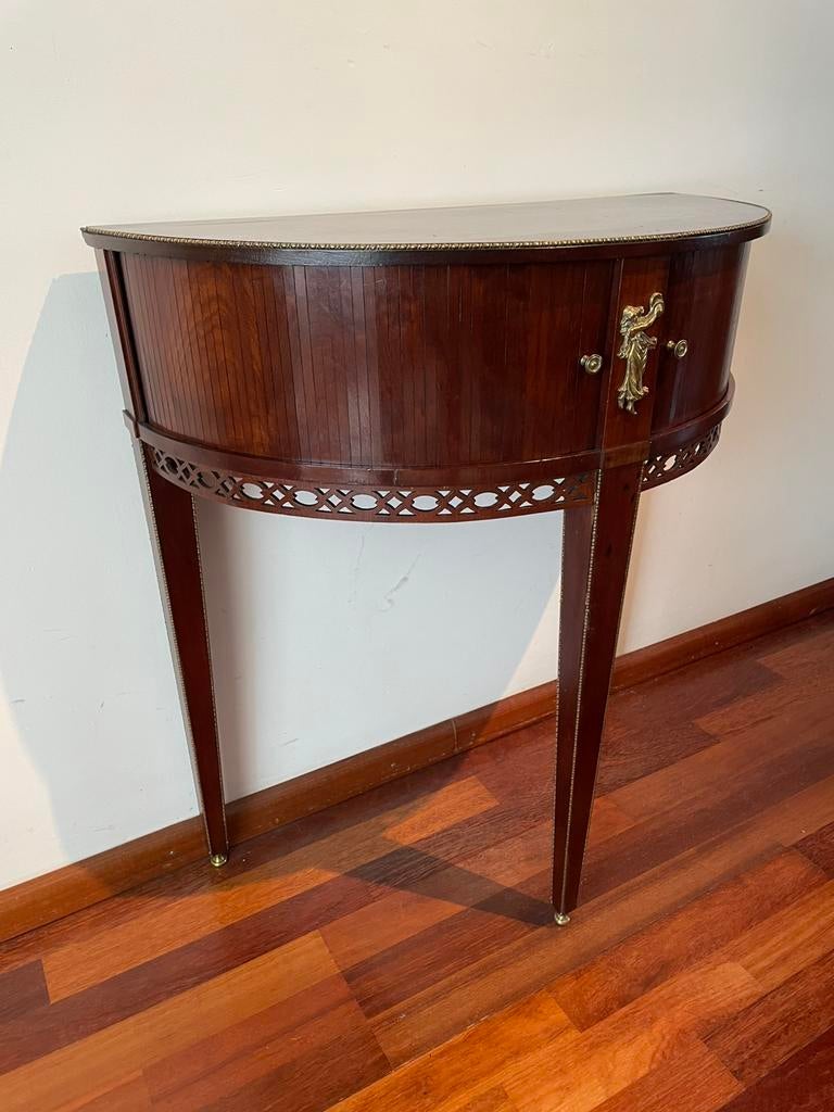 Halve maantafel  Empire mahonie., Antiek en Kunst, Ophalen of Verzenden