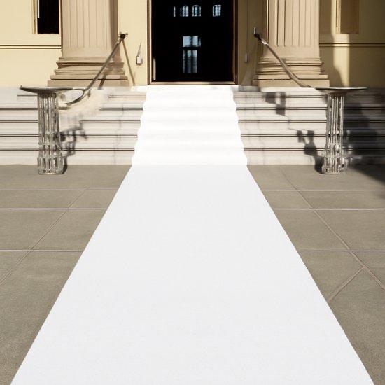 Nieuw Tapijtloper Rood/Wit - 1m x 30m - Antislip, Huis en Inrichting, Stoffering | Tapijten en Kleden, Wit, Rechthoekig, Nieuw