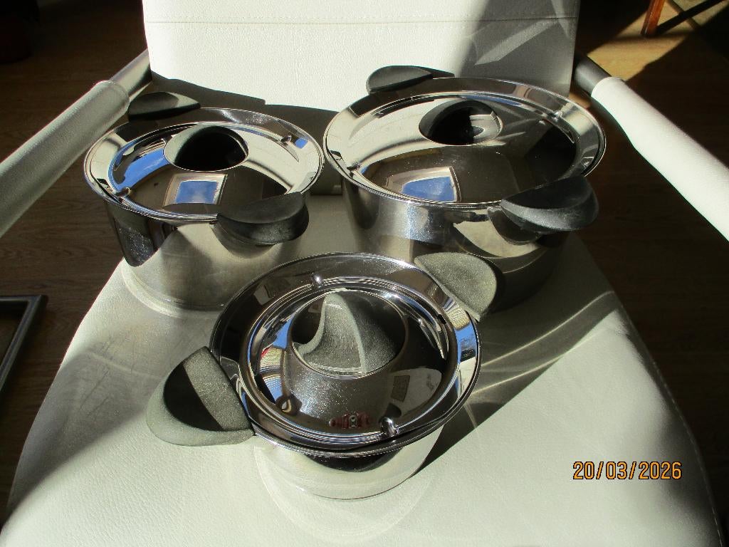 BK - Q-Linair - Aline van Gelder        ATTENTIE !!!!!!, Huis en Inrichting, Keuken | Potten en Pannen, Gebruikt, Rvs, Keramische plaat