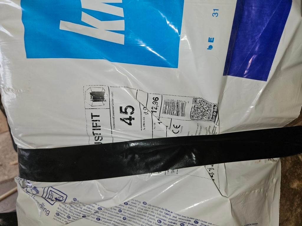 Knauf isolatie 45mm 1 pak 12.35 m2, Ophalen, 12 cm of meer, Nieuw, 15 m² of meer