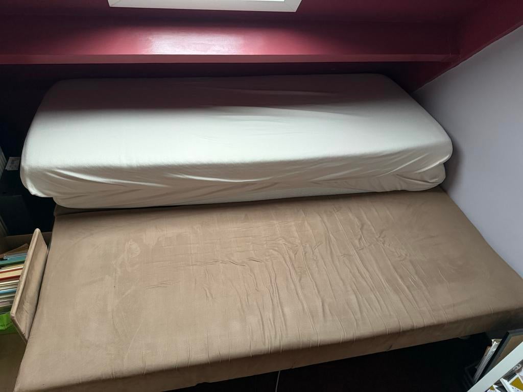 Twee elektrische bedbodems met afstandsbediening, Huis en Inrichting, Ophalen, Gebruikt, Tweepersoons, 80 cm