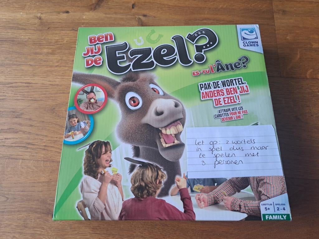 Ben jij de ezel?, Hobby en Vrije tijd, Gezelschapsspellen | Bordspellen, Ophalen, Gebruikt