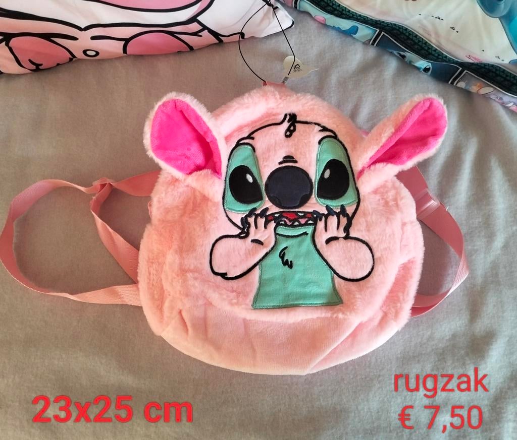 Fluffy rugtas stitch Angel, Kinderen en Baby's, Kindermode-accessoires, Ophalen of Verzenden, Nieuw, Onbekend