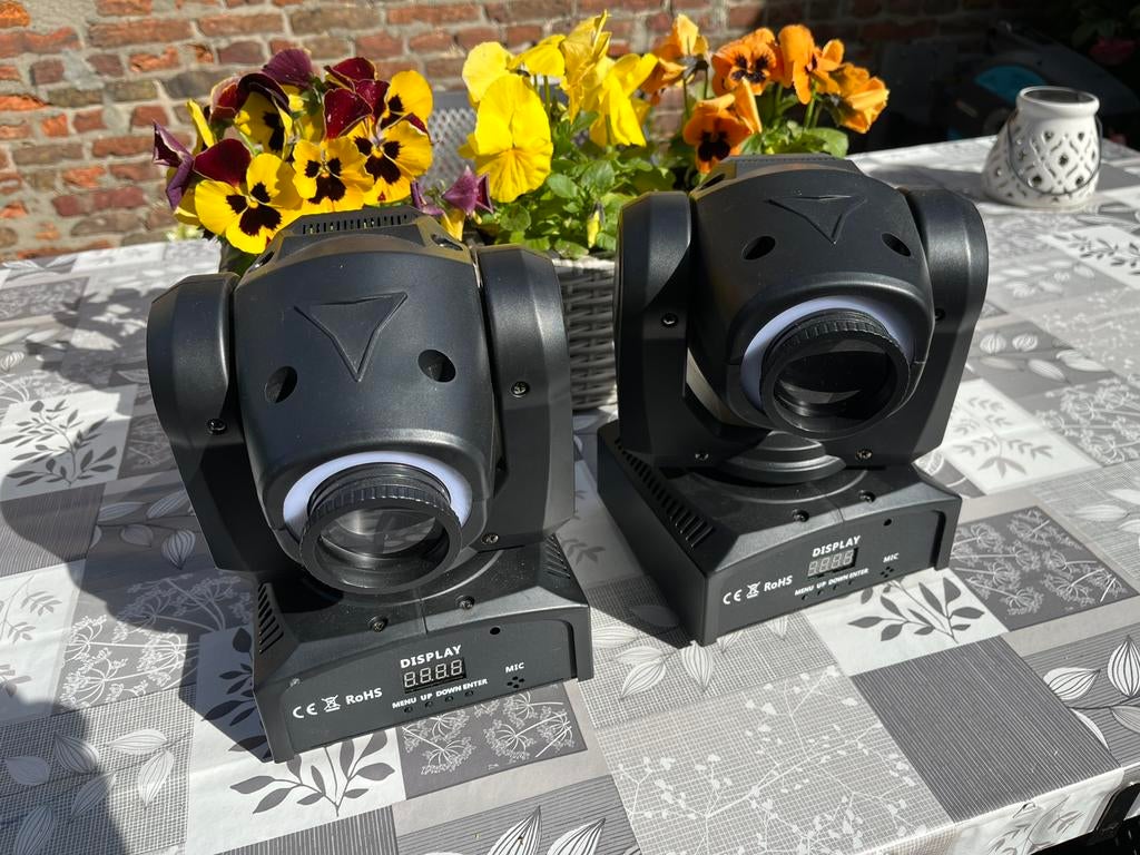 2 Led movingheads, Muziek en Instrumenten, Licht en Laser, Ophalen, Zo goed als nieuw, Licht