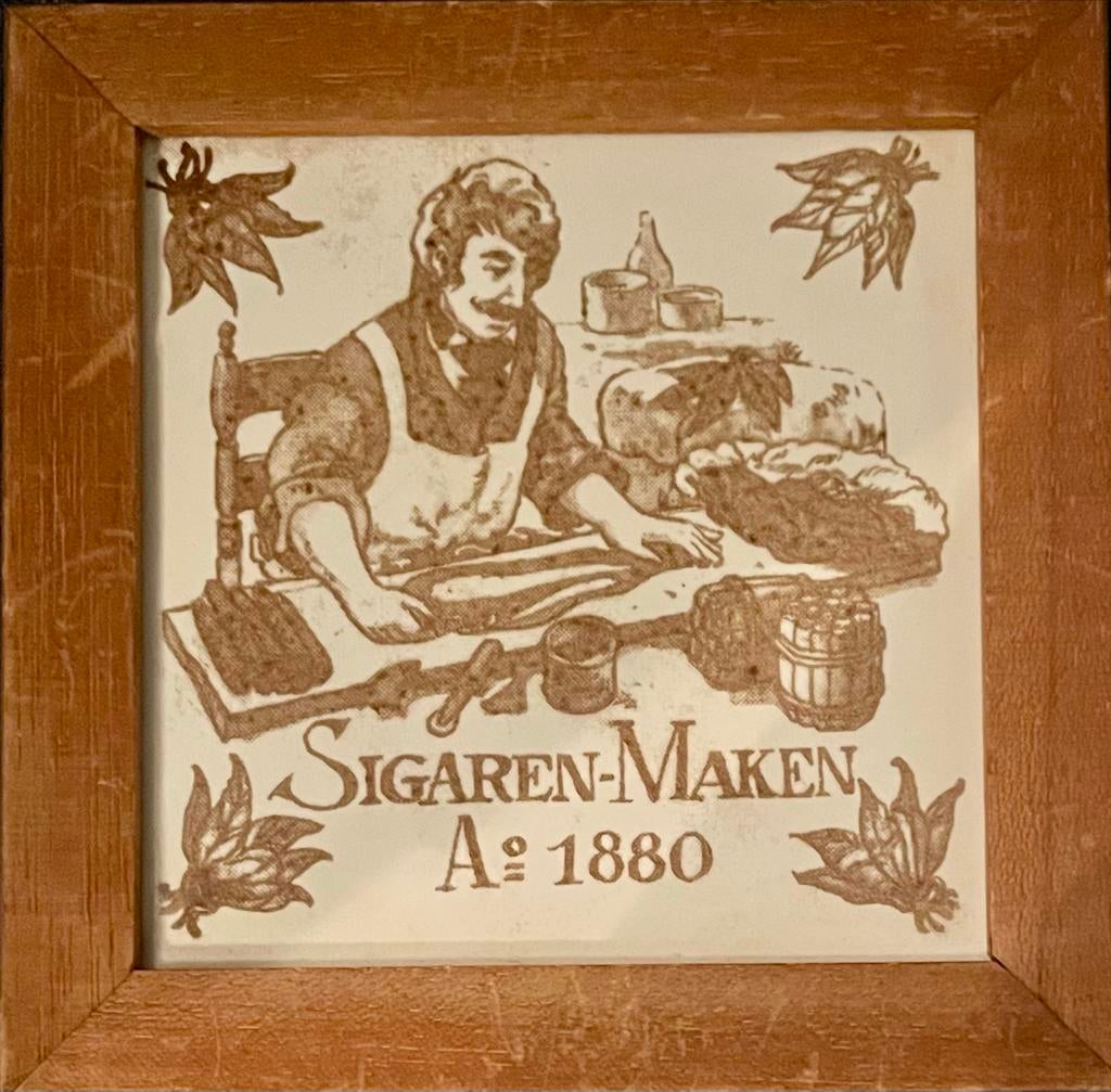 Vintage AGIO Tegel - Sigaren Maken 1880 nr 1, Verzenden