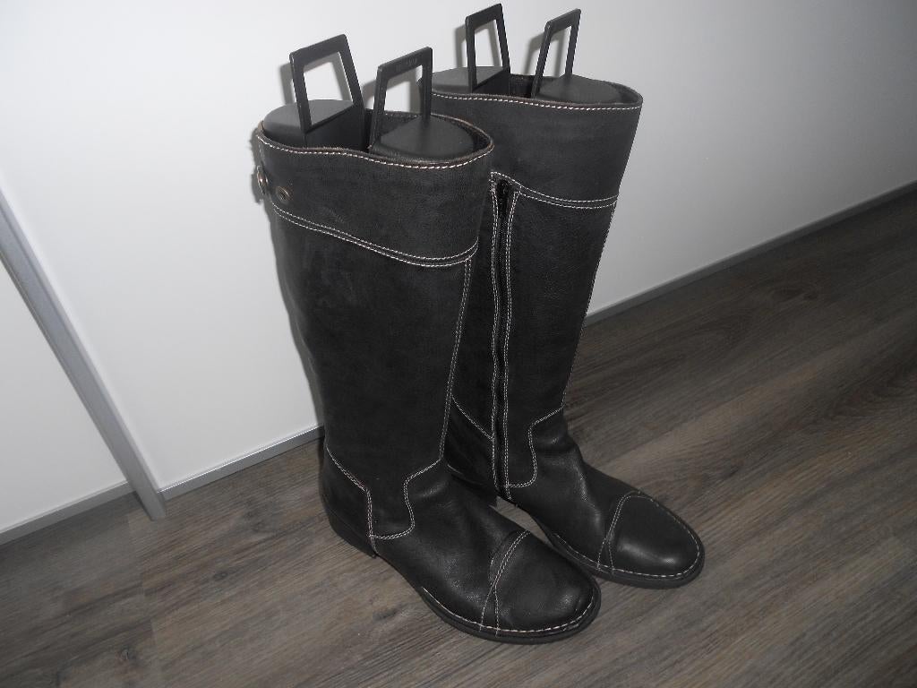 Leren laarzen - Ravelli, Kleding | Dames, Schoenen, Hoge laarzen, Ophalen of Verzenden, Zo goed als nieuw, Grijs