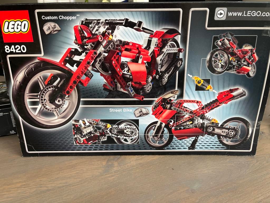 Lego Technic 8420 Street Bike - 1x Gebouwd, Ophalen of Verzenden, Gebruikt, Complete set, Lego