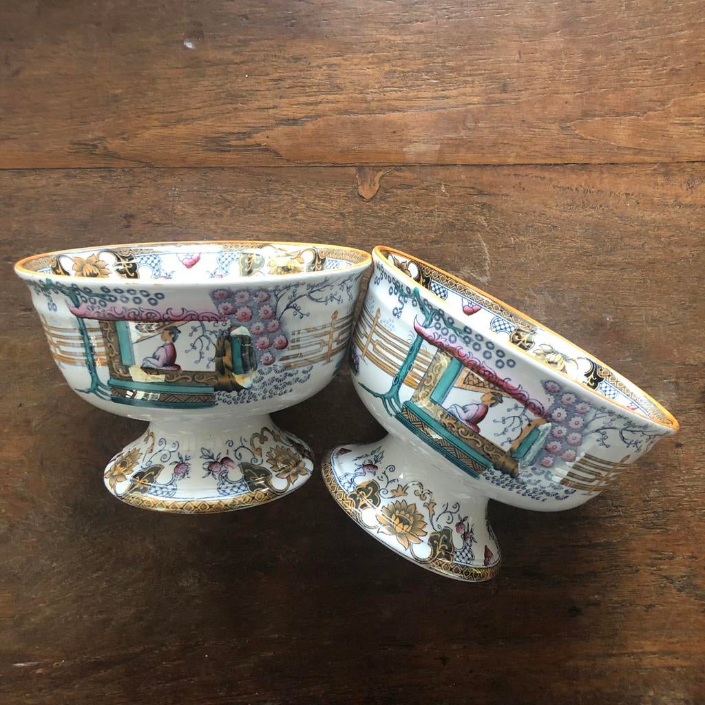 Twee antieke Canton Holland schalen, Antiek en Kunst, Ophalen of Verzenden