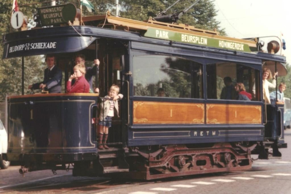 945936 Foto Tram RETM 1 Rotterdam, Ophalen of Verzenden, Zo goed als nieuw, Tram, Kaart of Prent