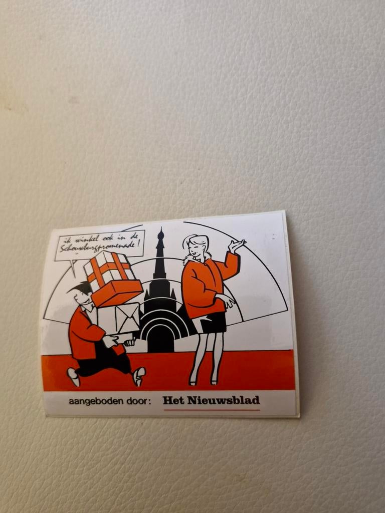 4085 Het Nieuwsblad Schaats Sticker, Ophalen of Verzenden, Gebruikt, Overige typen