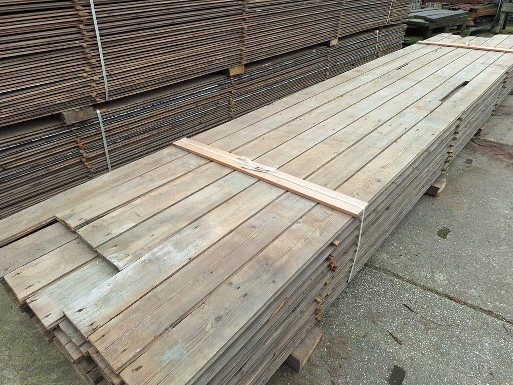 Mooie  partij  brede sloophout planken  Oude vloerdelen, Ophalen of Verzenden, Gebruikt