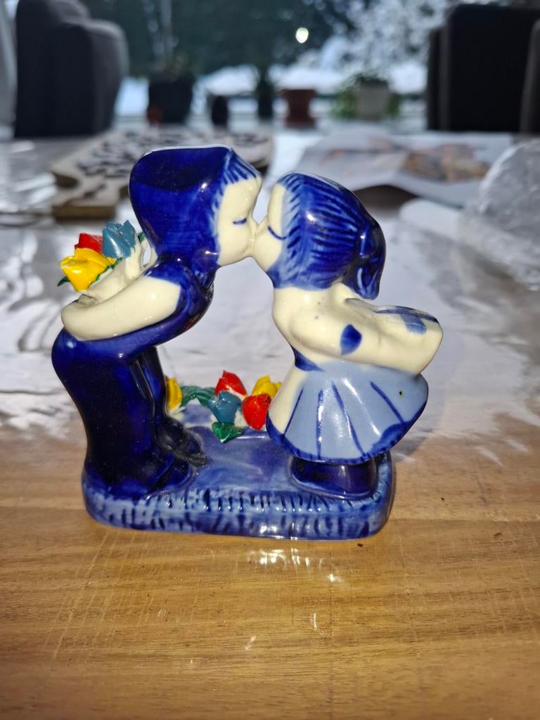 Delftsblauwe Kussende Beeldjes, Ophalen of Verzenden