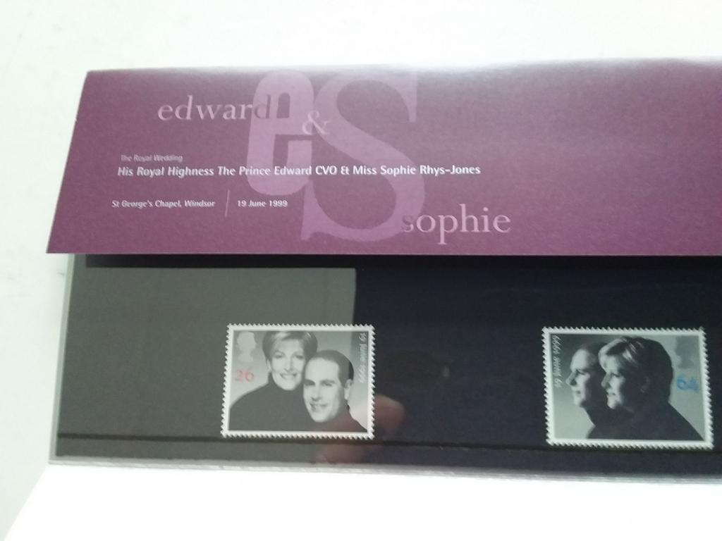 Prins Edward en Sophie van Engeland  the wedding 19-6-1999., Postzegels en Munten, Postzegels | Europa | UK, Ophalen of Verzenden
