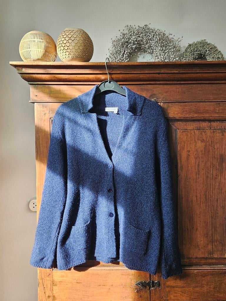 Vest blauw belluna, Kleding | Dames, Truien en Vesten, Zo goed als nieuw, Maat 46/48 (XL) of groter, Blauw, Ophalen of Verzenden