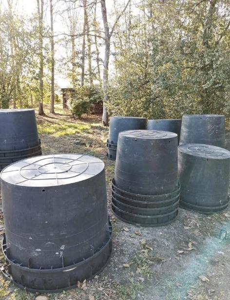 Diverse gebruikte boomkuipen in goede staat, Ophalen, Kunststof, Gebruikt, 40 cm of meer