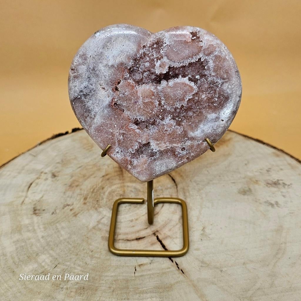 roze amethist hart, Verzamelen, Mineralen en Fossielen, Ophalen of Verzenden, Mineraal