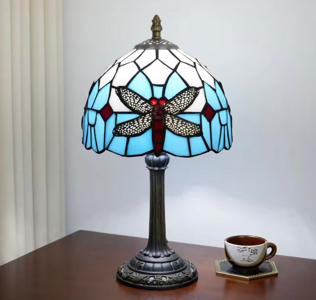 Vlinder Glas-in-Lood Tafellamp – NIEUW!, Verzenden, Nieuw, Glas, Minder dan 50 cm