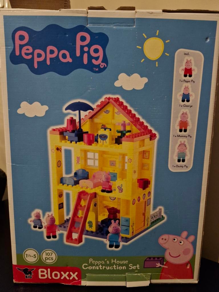 Peppa pig bouwhuis met extra susie schaap + schommel!, Ophalen of Verzenden, Zo goed als nieuw, Overige merken