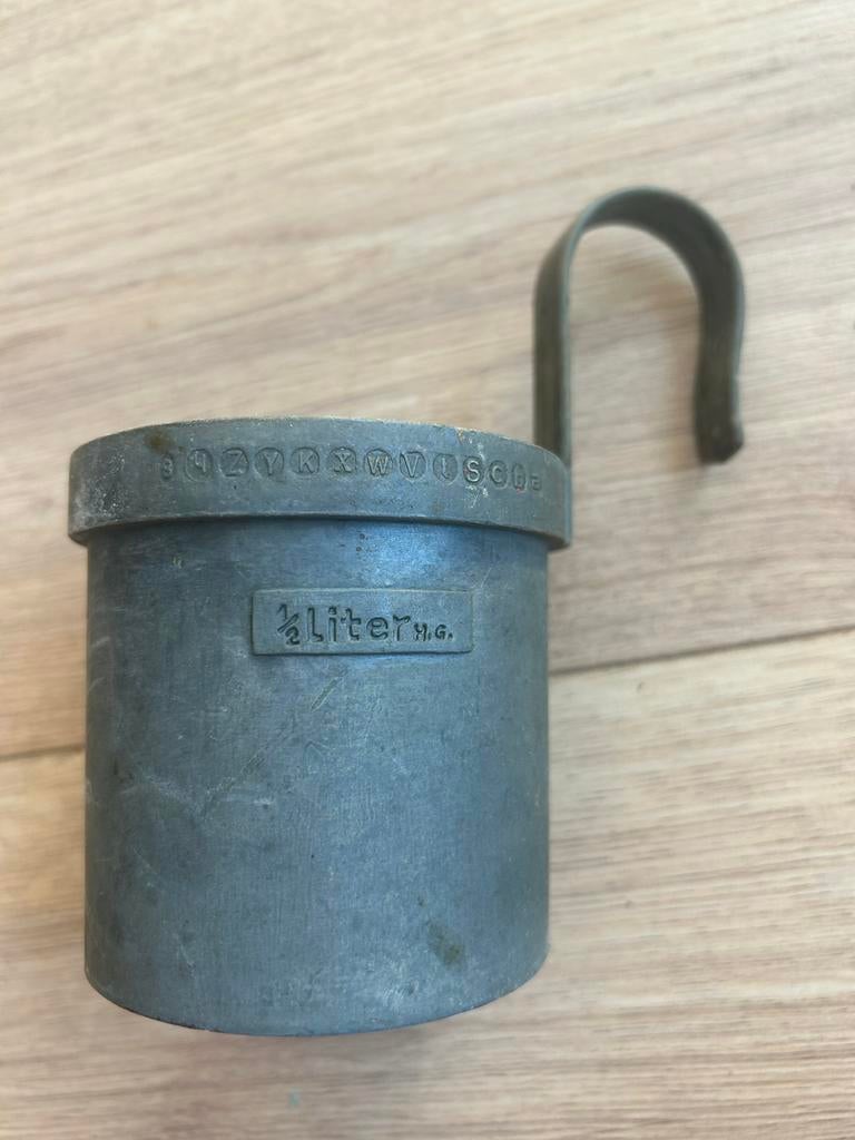 Antieke Maatbeker - ½ Liter, Ophalen of Verzenden